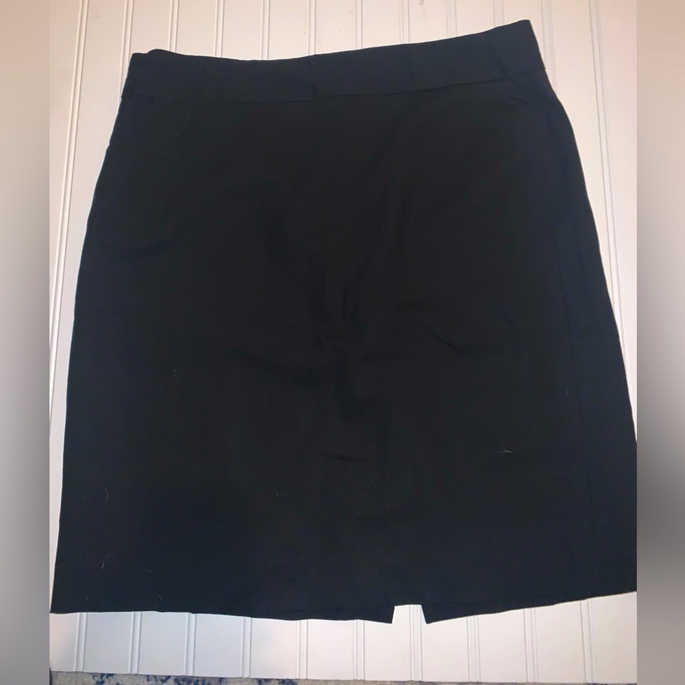J. Crew straight knee length black skirt size 12